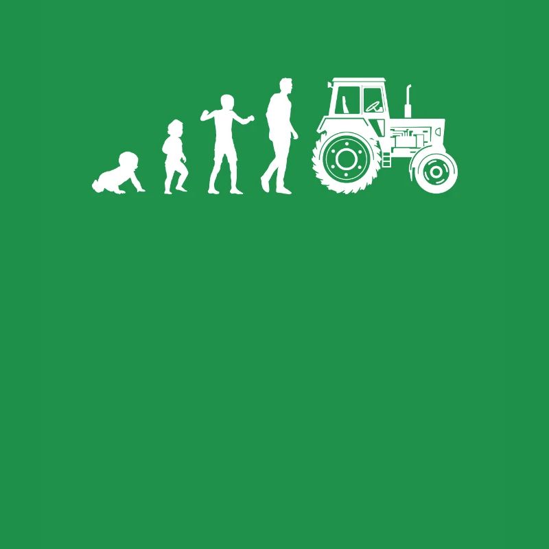 evolution baby farmer humor tractor man