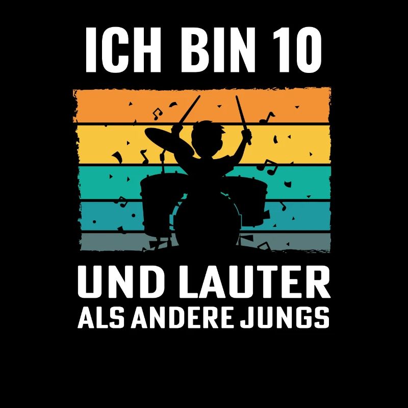 Drummer Schlagzeug Schlagzeuger 10. Geburtstag