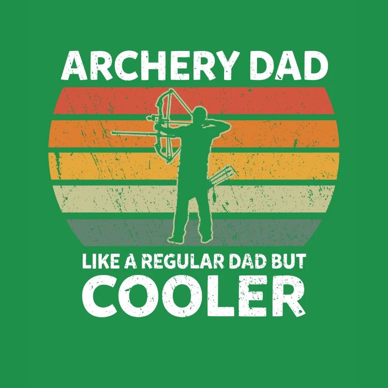 Retro Archery Dad Like A Regular Dad But Cooler