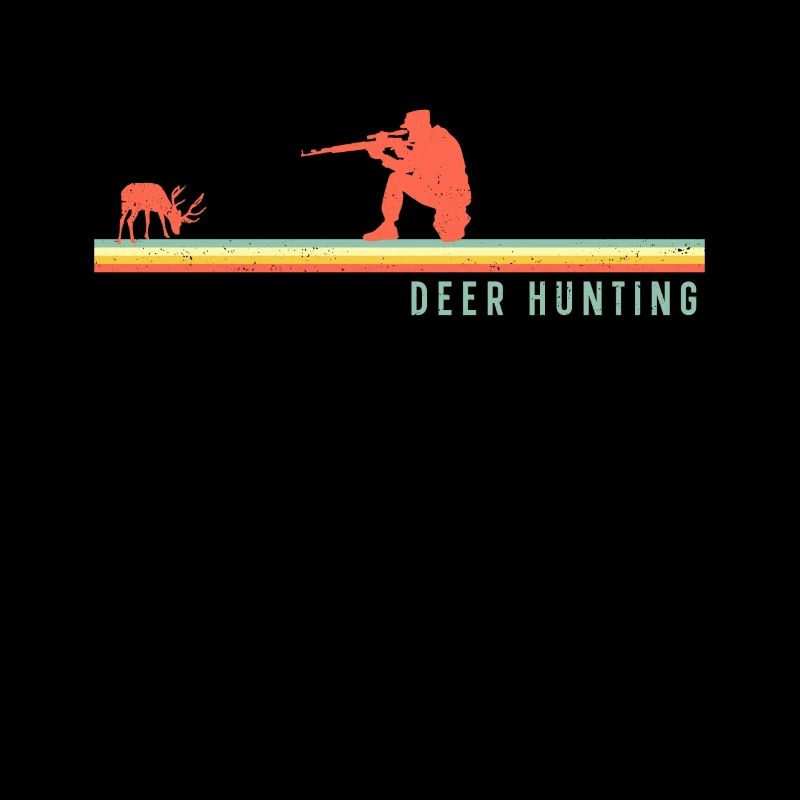 Buck Deer Hunting Hunter Retro