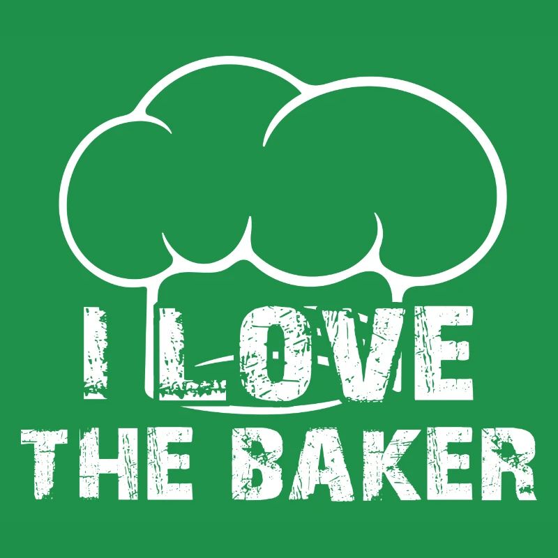 Ich liebe den Bäcker mit Bäckermütze und Spruch