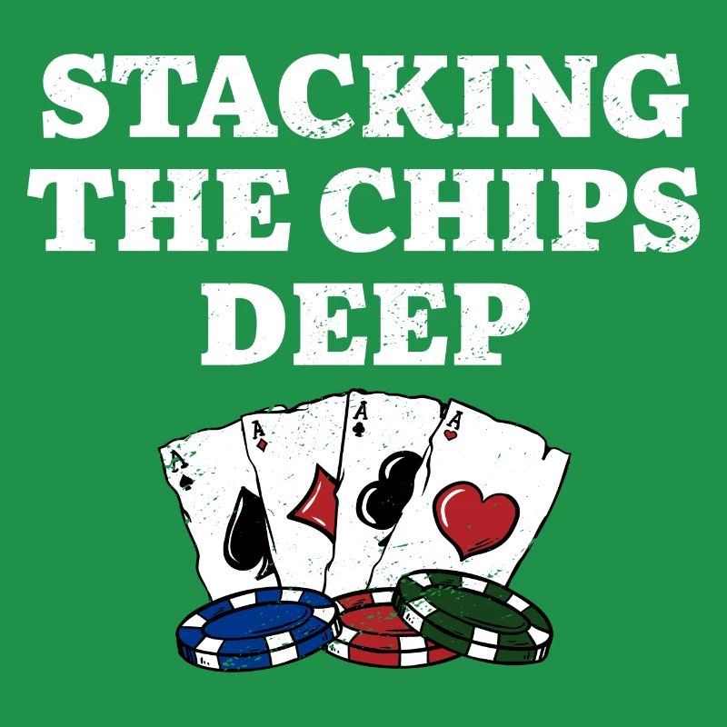 Stacking the Chips Deep Casino Poker Gambling