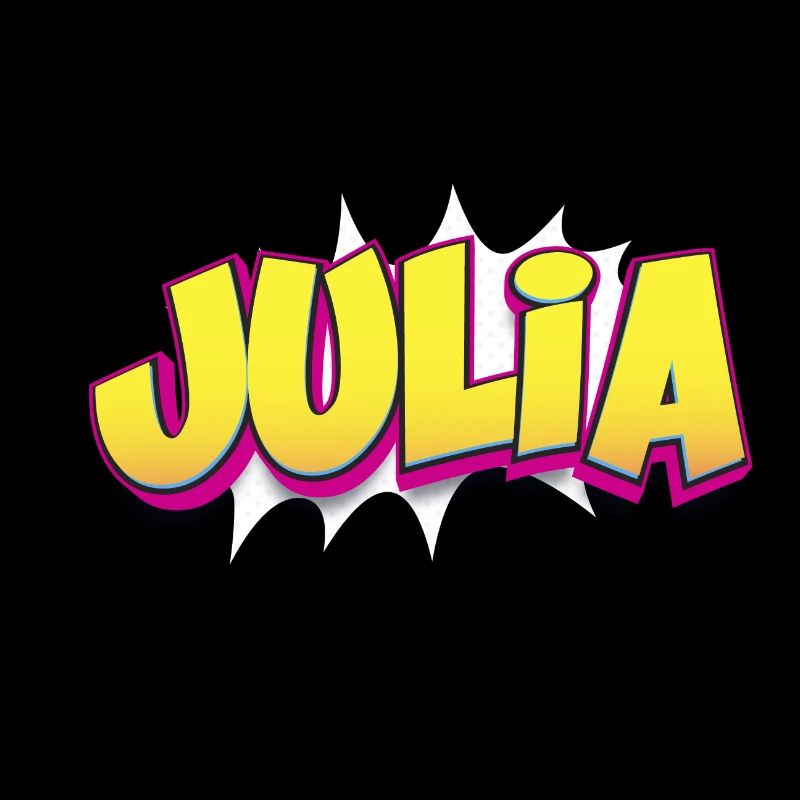 Julia Benutzerdefinierter Name Comic-Stil Pop-Art, Julia