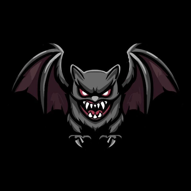 Fledermaus Halloween Comic Blutsauger