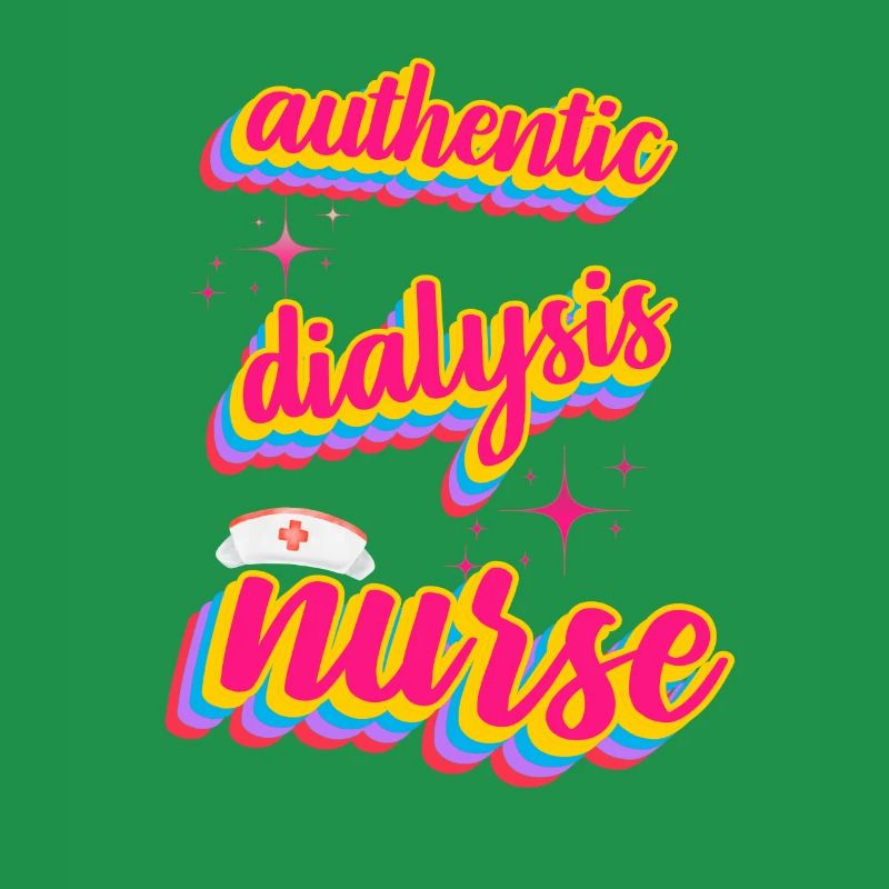 Authentische Dialyseschwester im Retro-Stil