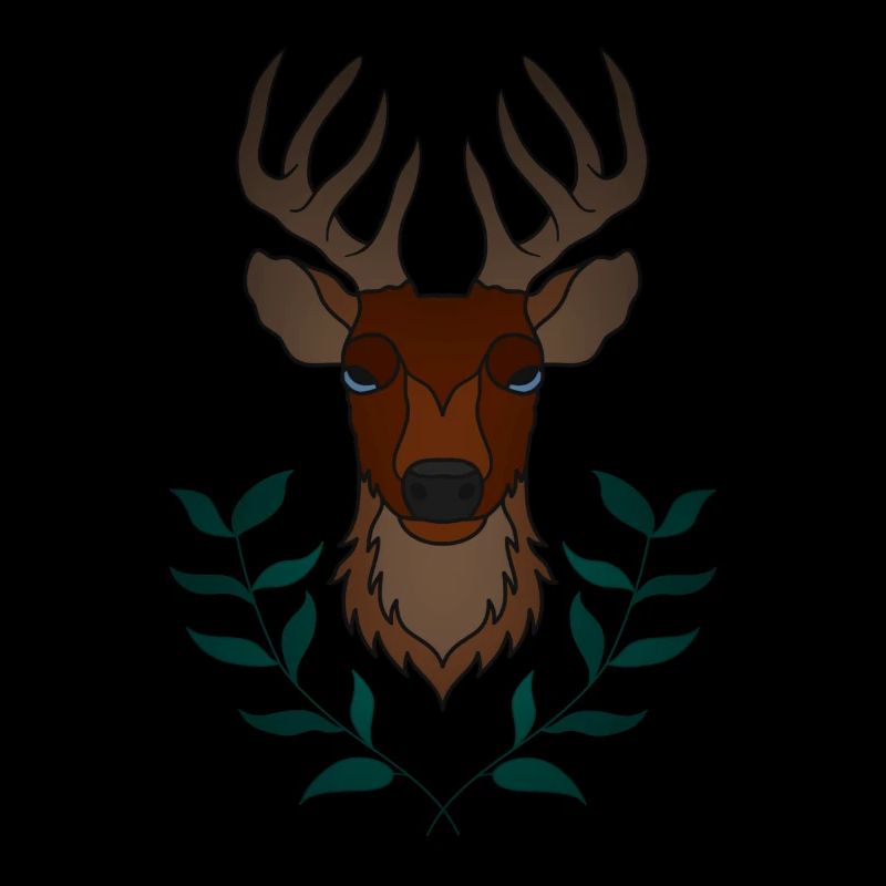 Rothirsch Geweih mit Hirschgeweih