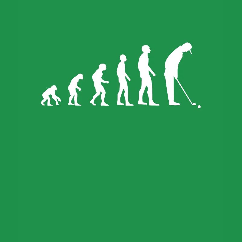 evolution golf man humor humorous golfer