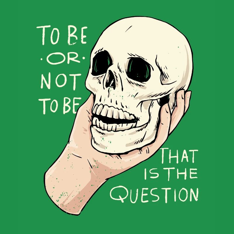Hamlet Zitat "Sein oder Nichtsein" Design