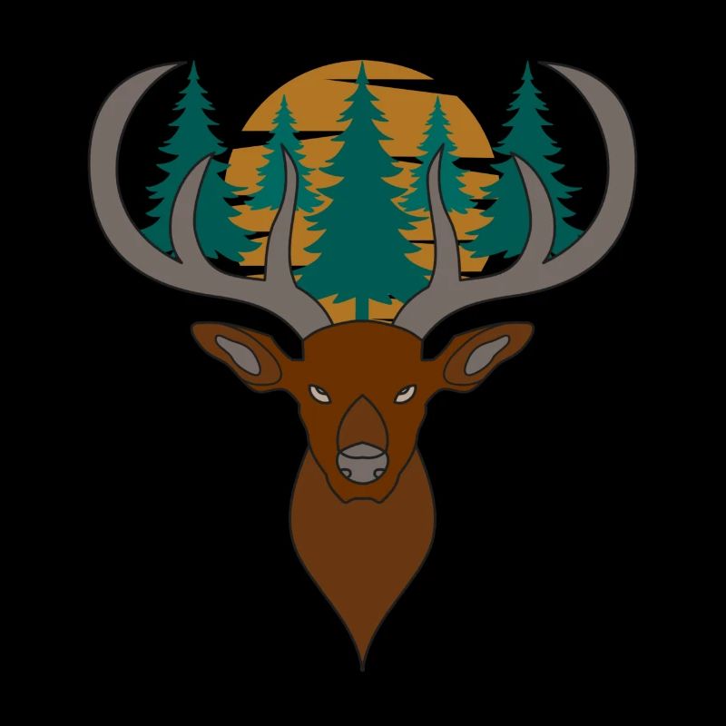 Rothirsch Geweih mit Hirschgeweih