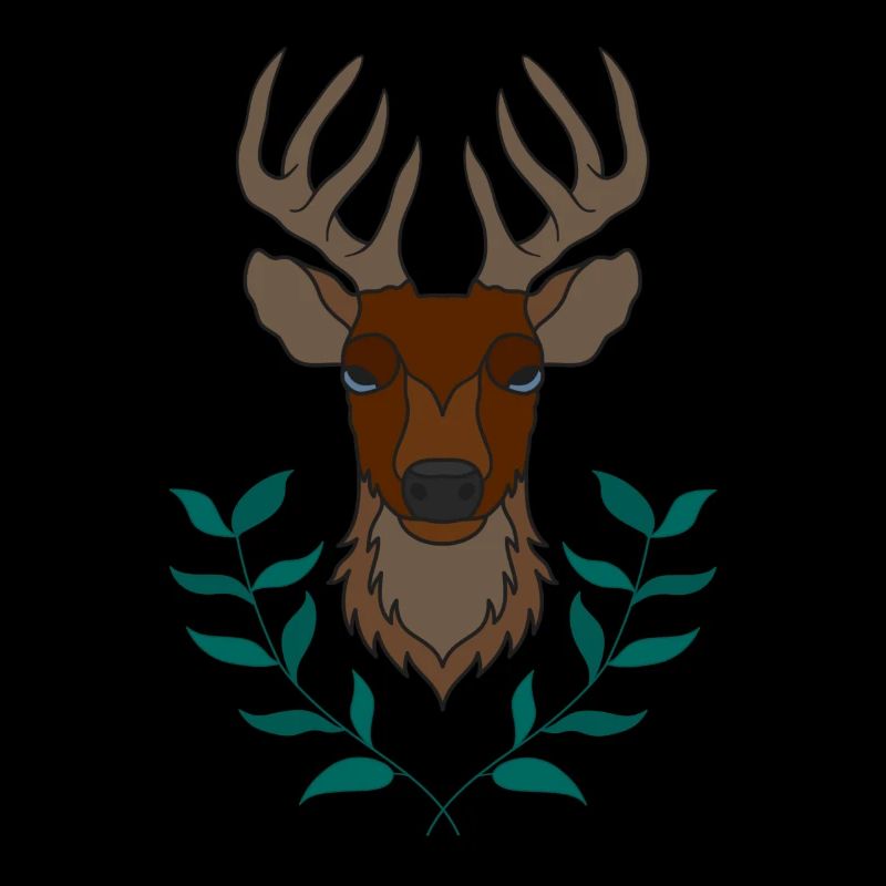 Rothirsch Geweih mit Hirschgeweih