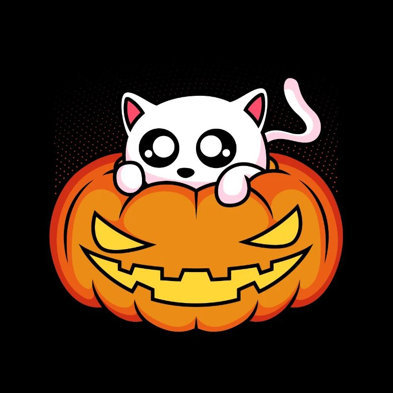 Chat Citrouille Halloween