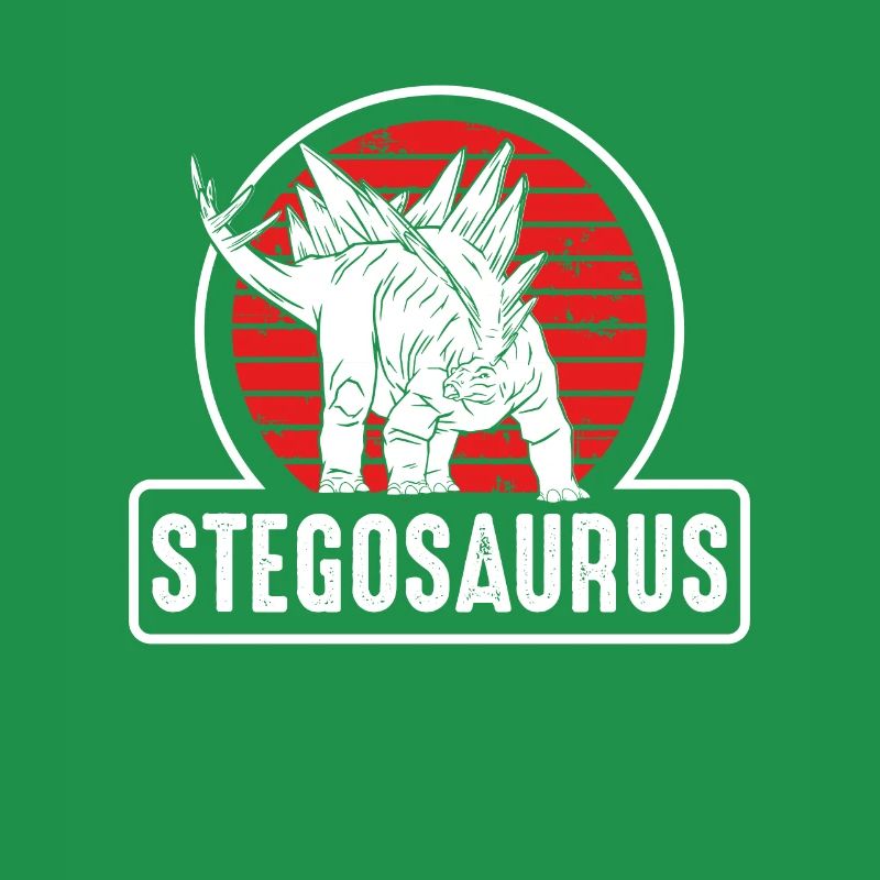Stegosaurus On A Red Sun