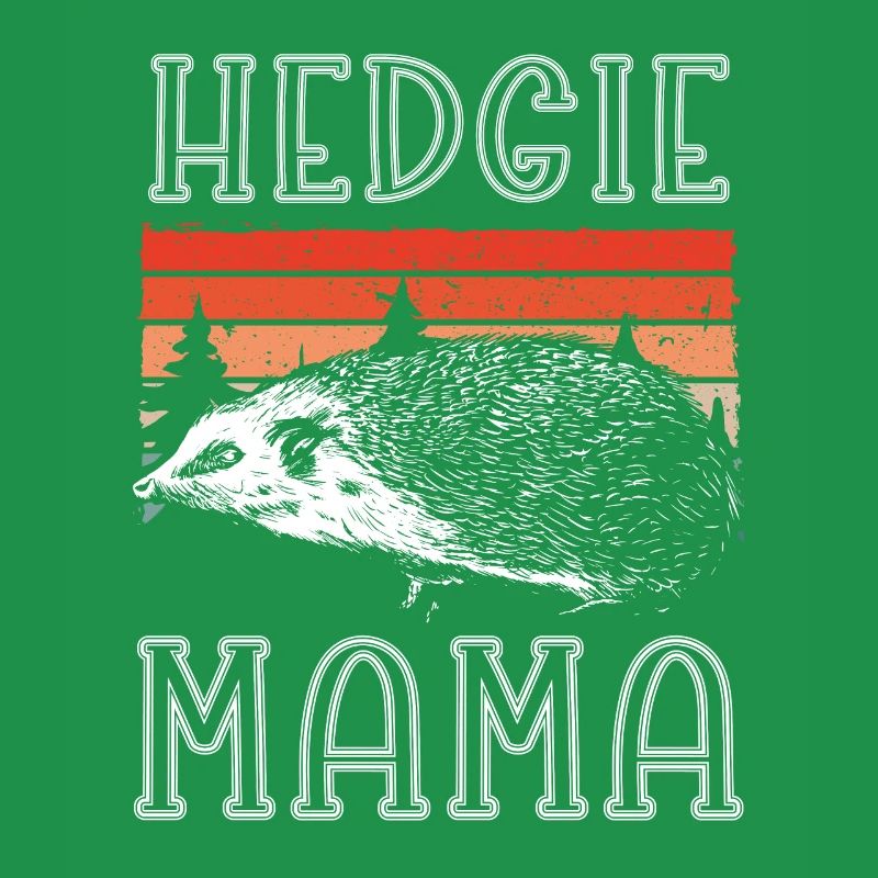 Nette Igelmutter Retro