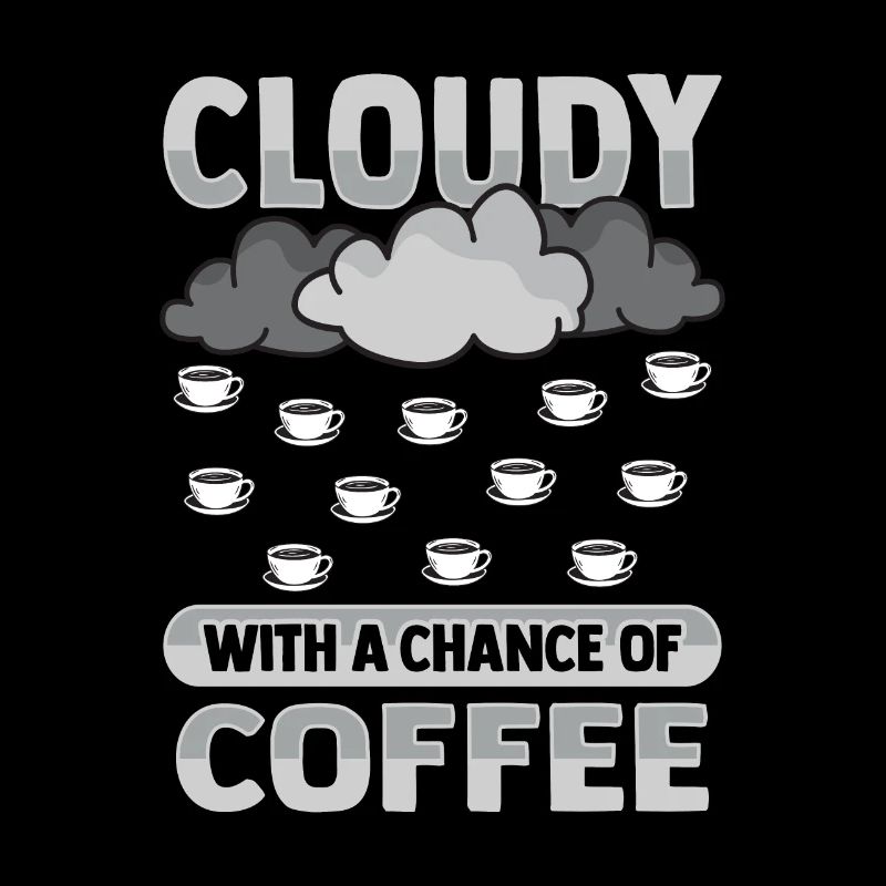 Nuageux avec une chance pour la conception de café
