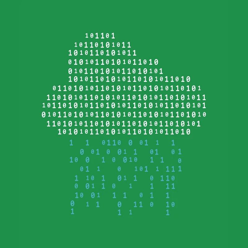 Programmeur de jeu binaire Cloud Rain Nerd Gamer