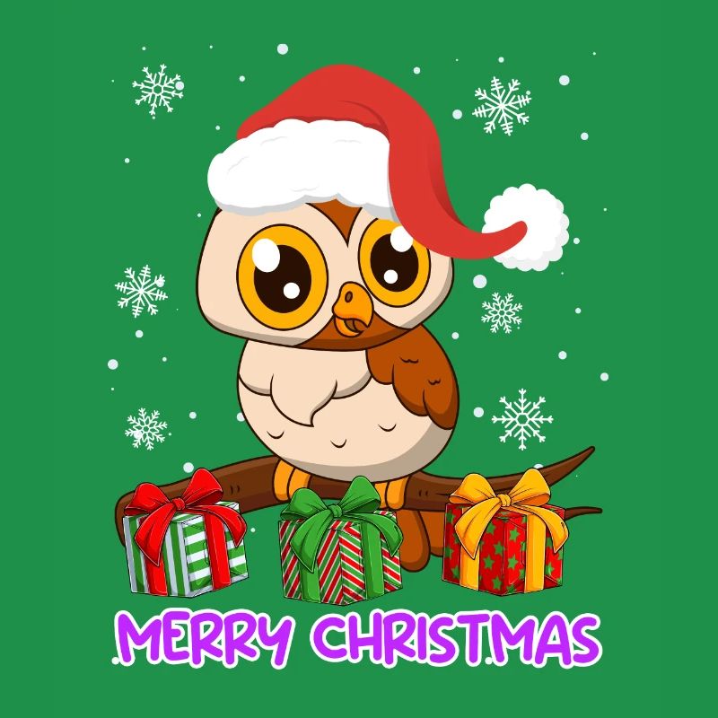 Frohe Weihnachten Eule Weihnachten