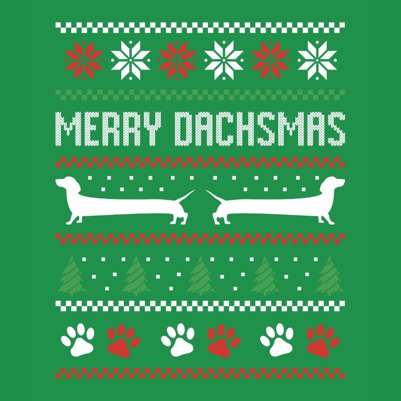 Teckel Saucisse Chien Pull de Noël moche