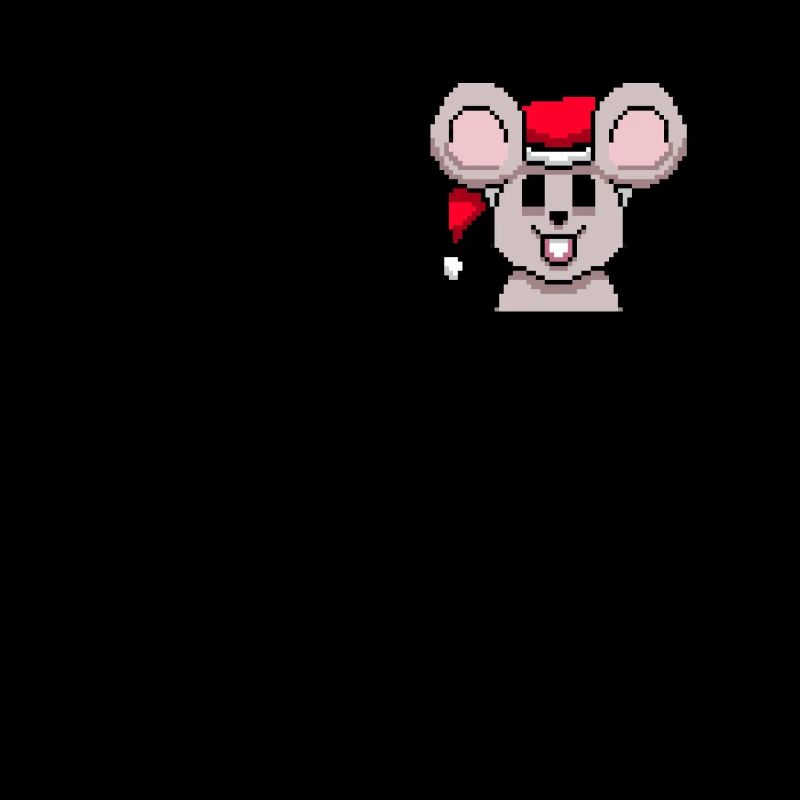 Souris pixélisée de Noël - Drôle de souris