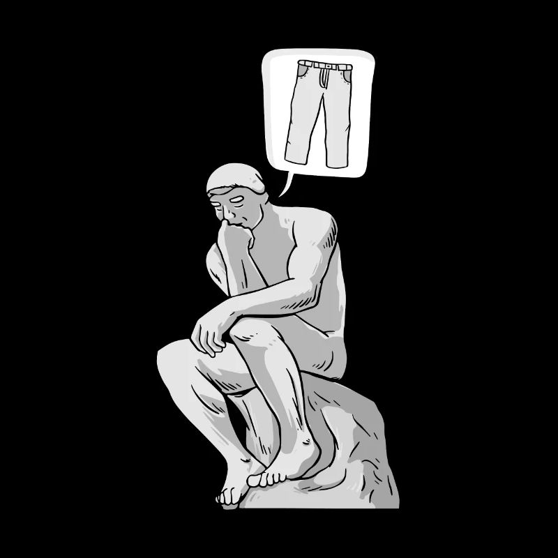 Thinker Statue Pants Design for a Philosopher