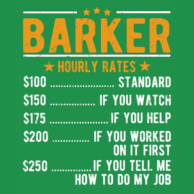 Barker hourly wage