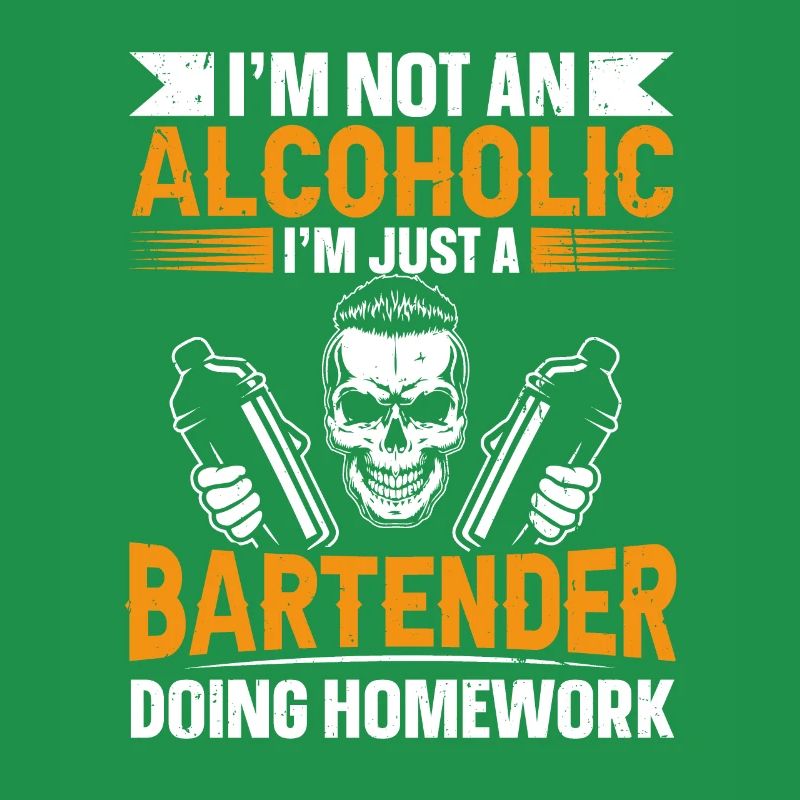 Just A Bartender Doing Homework Lustiges Bartender