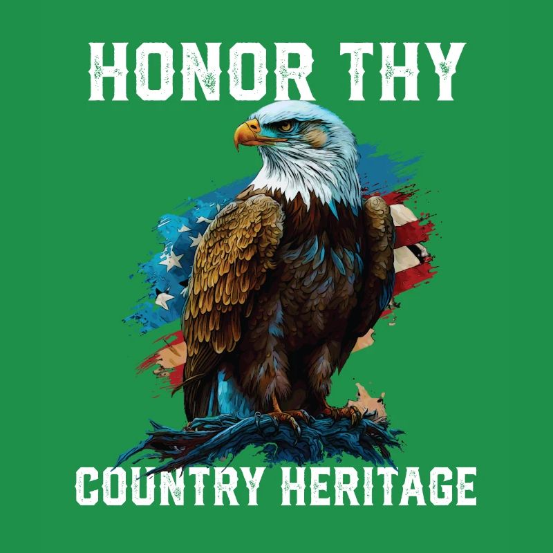 Honor Thy Country Heritage American Bald Eagle