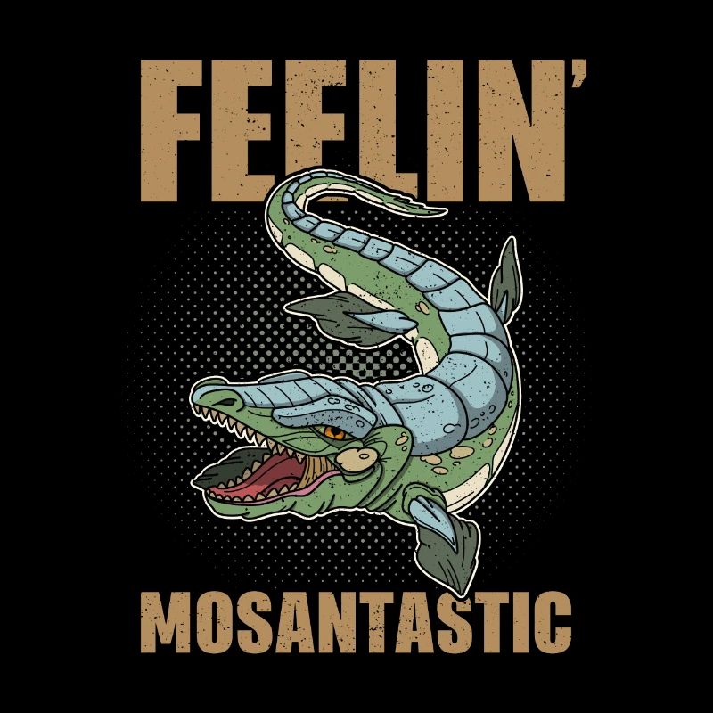 Dinosaurier Urzeit Mosasaurus Spruch Geschenk