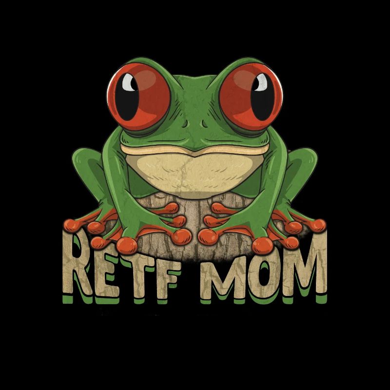 Red-eyed frog design for a frog hunter