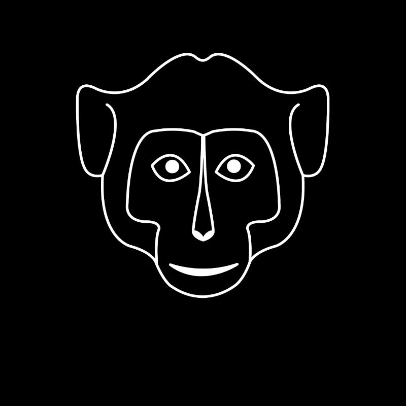 Monkey Face Drawing