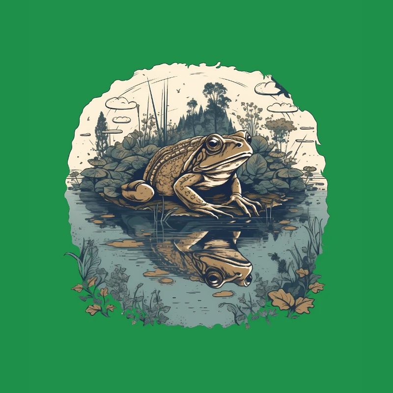 Toad at the pond