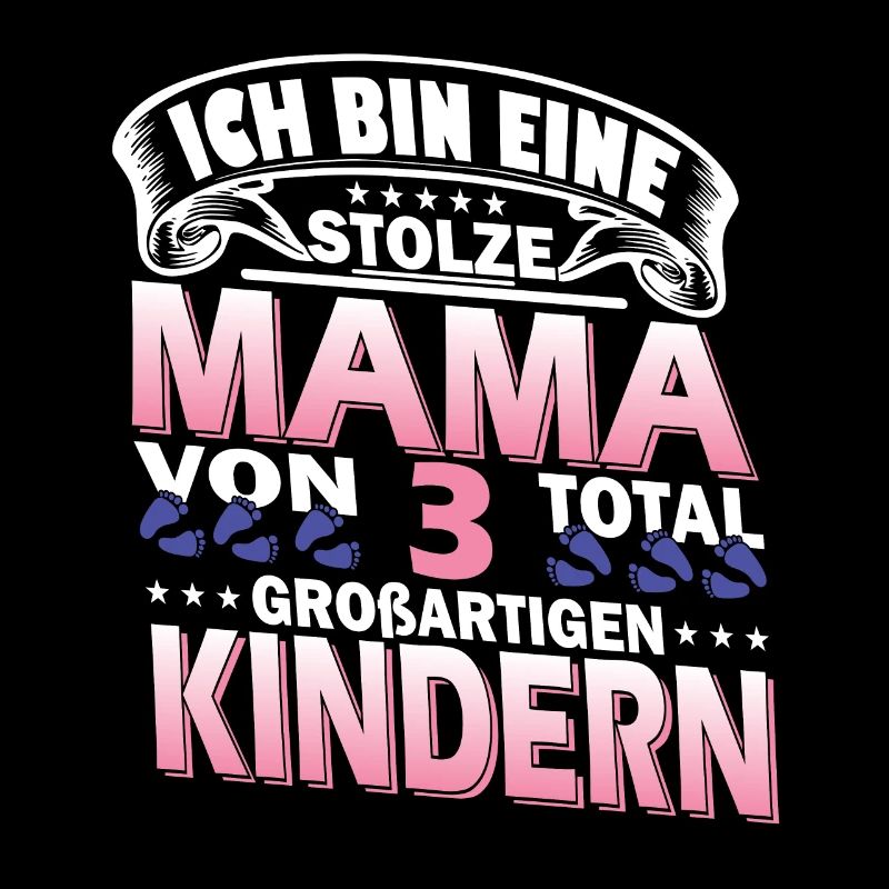 Eltern 3 Kinder Mama von 3 Kindern Geschenk