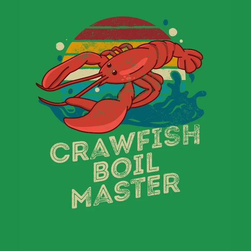 Crawfish Boil Master Funny Crawfish Season Retro