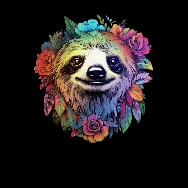 Faultier Ästhetik Blume