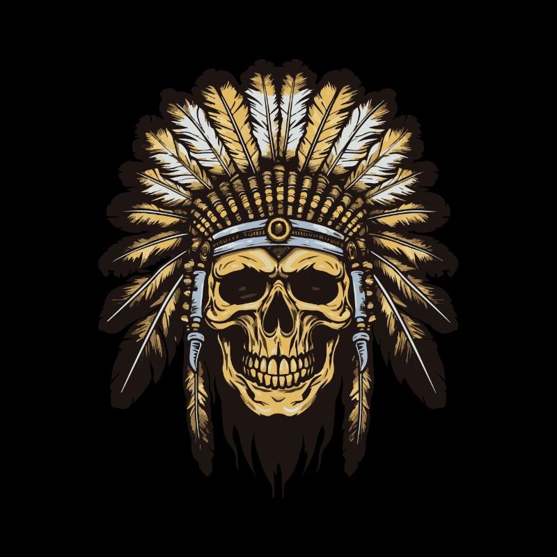 Apache Indianer Häuptling Totenkopf