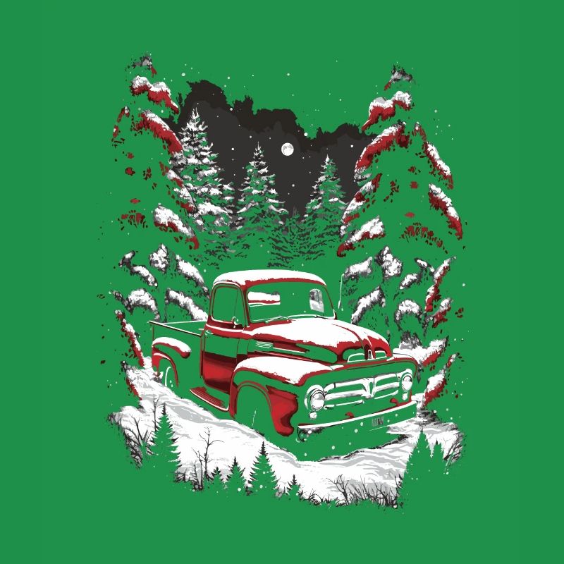 Nostalgische Weihnachtsstimmung: Oldtimer-Truck