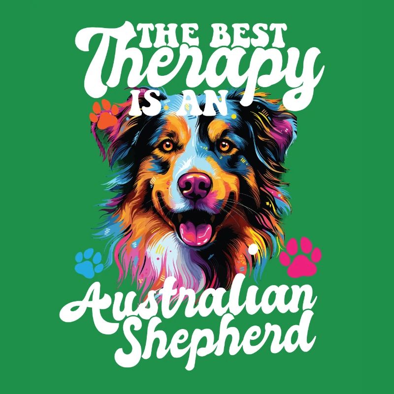 Australian Shepherd Pop Art & Dog Lover & Splash