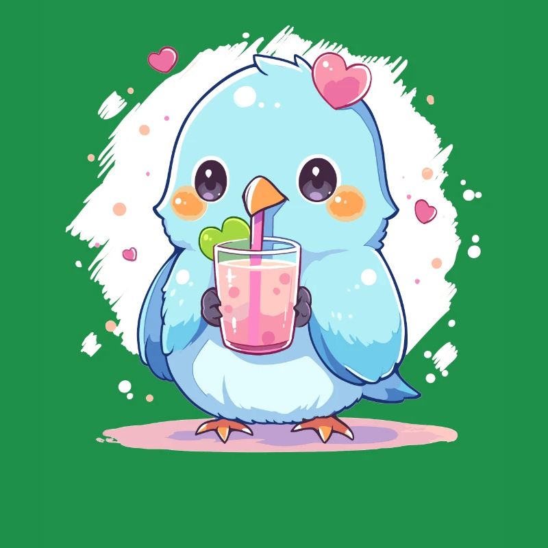 Inséparable kawaii boit Boba Bubble Tea Chibi