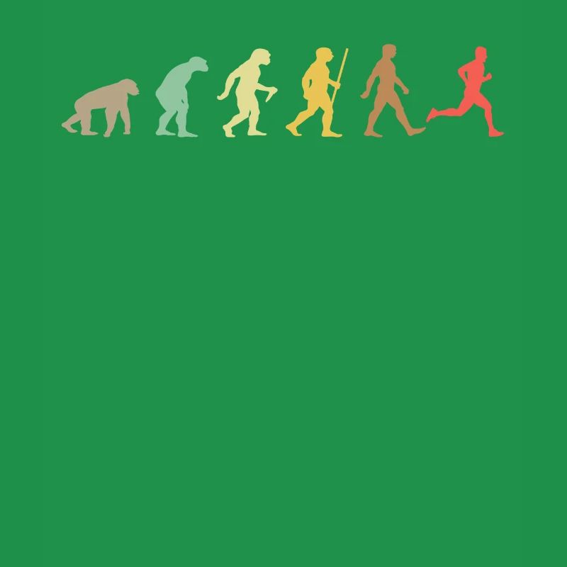 Lauf Retro Running Evolution Funny Runner Marathon