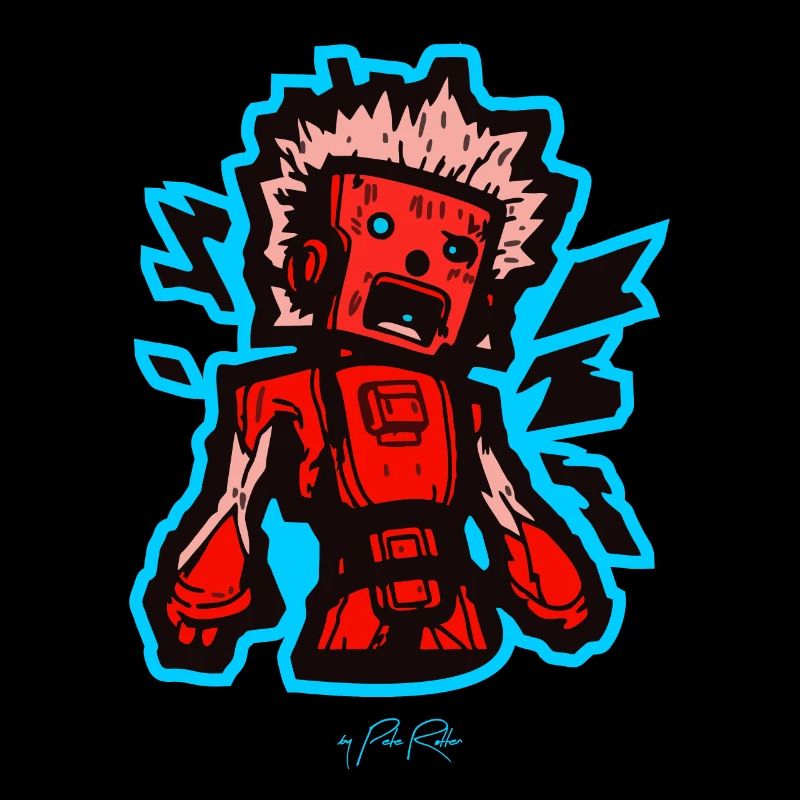 technological melancholy, robot agony type