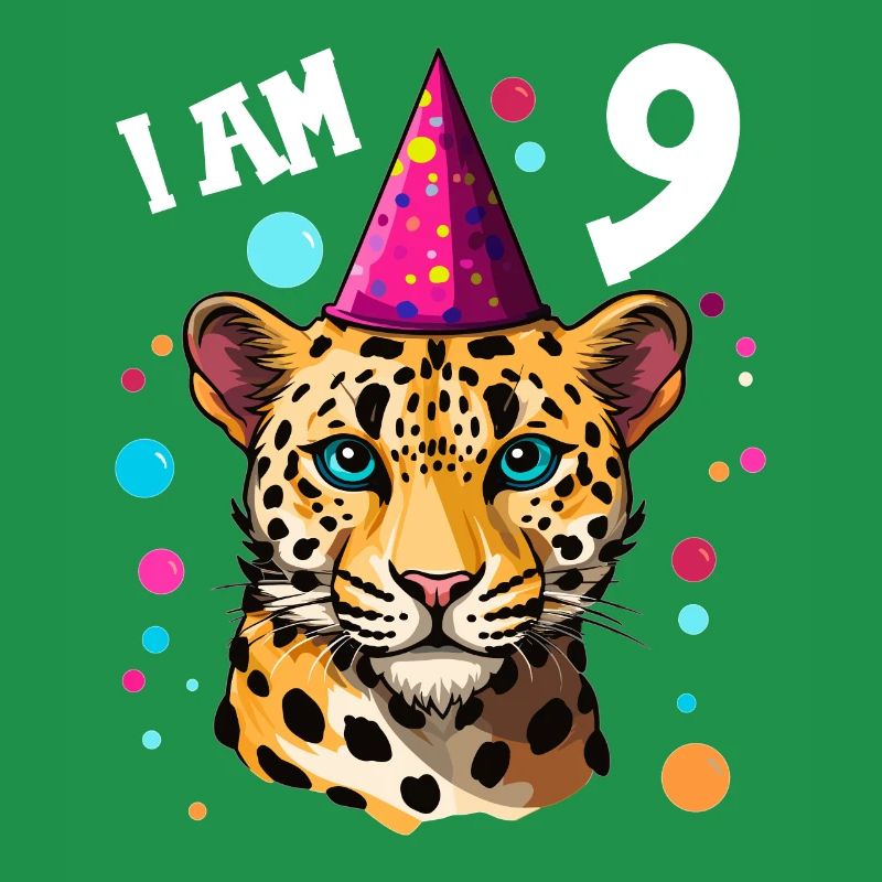 Ich bin 9 Jahre alt Leoparde Leopard 9. Geburtstag