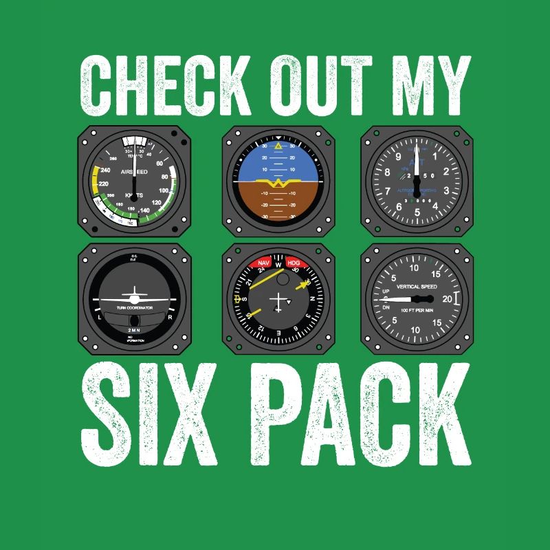 Funny Pilot Six Pack Aviation Flight Simulation
