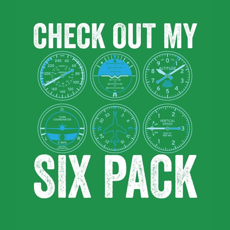 Funny Pilot Six Pack Aviation Flight Simulation