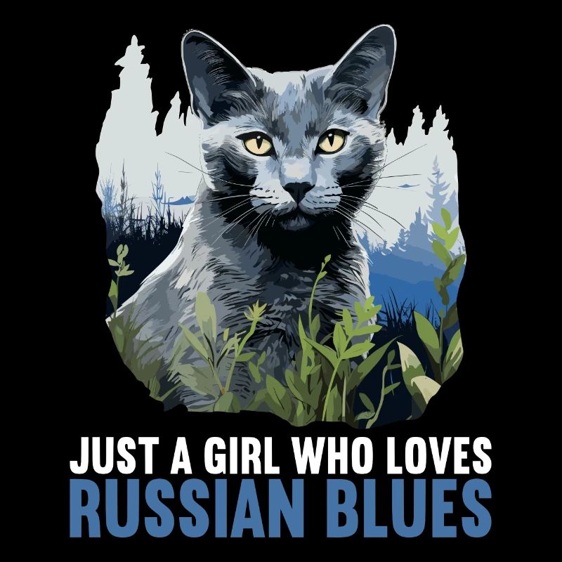 Chat bleu russe Russisch Blau Katze