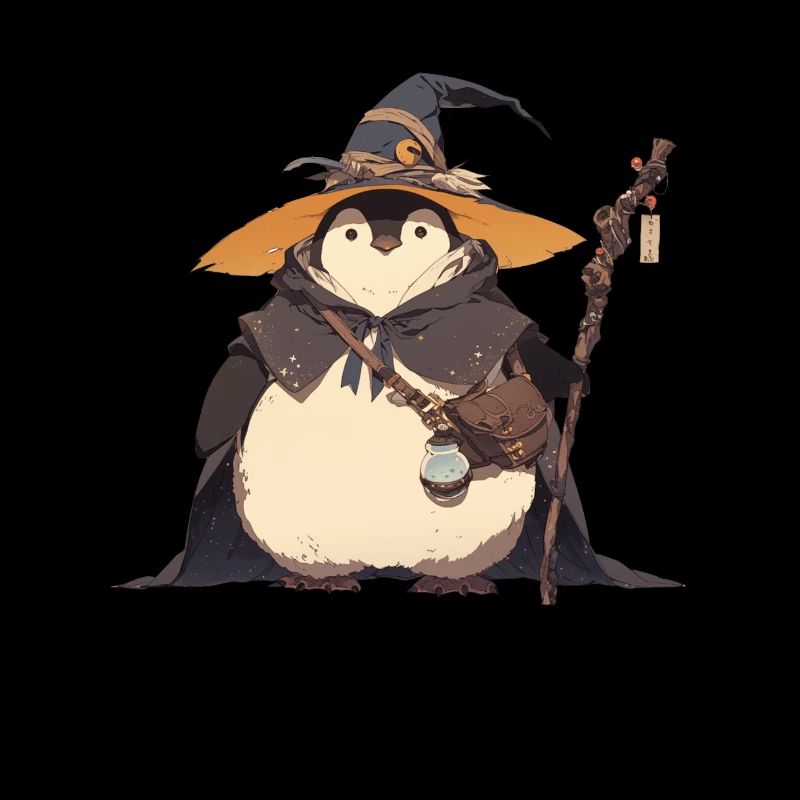 Pingouin Sorcière Halloween Pingouin Mignon