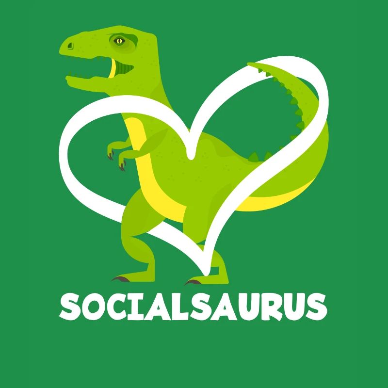 Socialsaurus Dinosaurier Herz