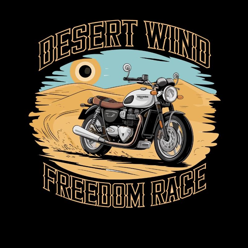 Vintage Wüste Motorrad Abenteuer Thematisch