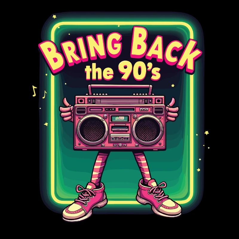 Bring Back the 90's Retro Boombox 90s