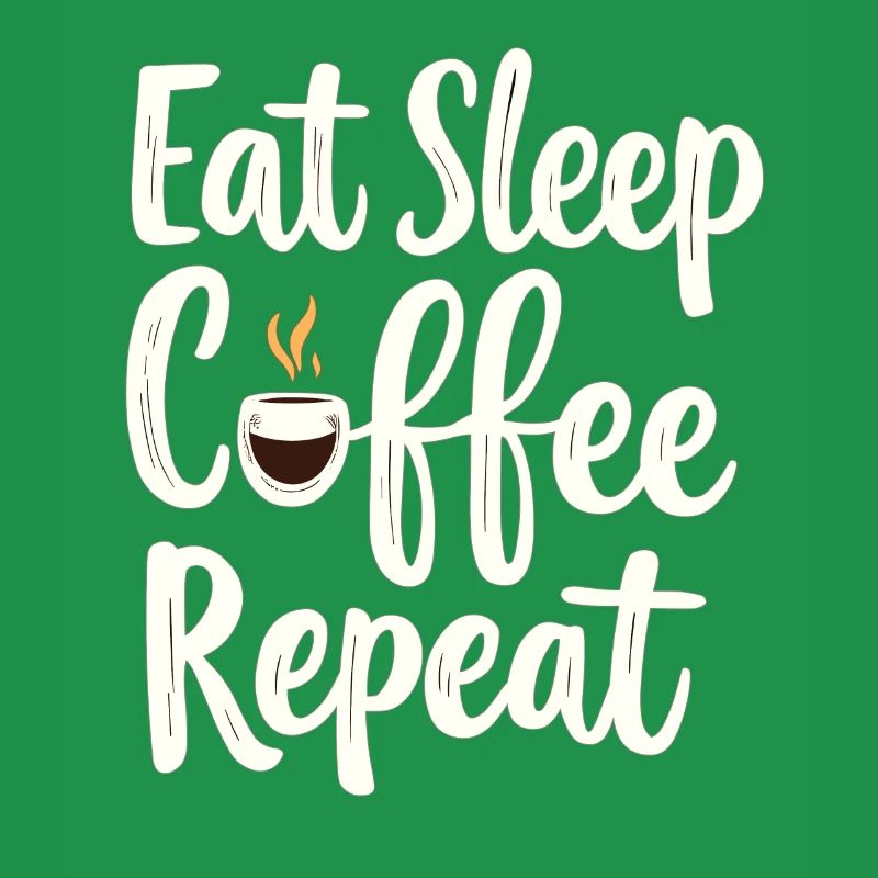 Manger du café de sommeil Répéter le café Café drôle