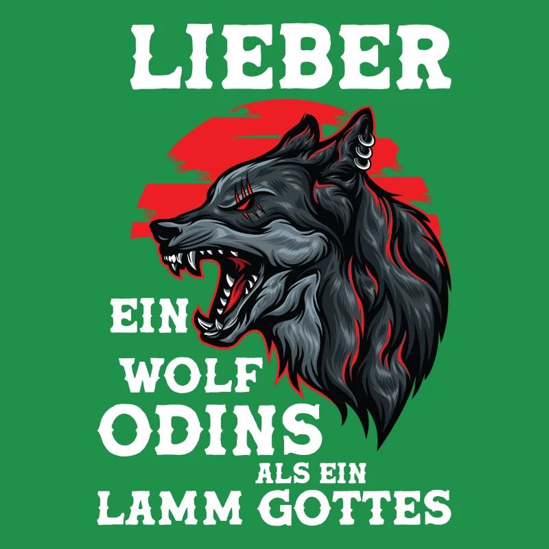 Wikinger Wölfe Odin Walhalla Wolf Geschenk Spruch