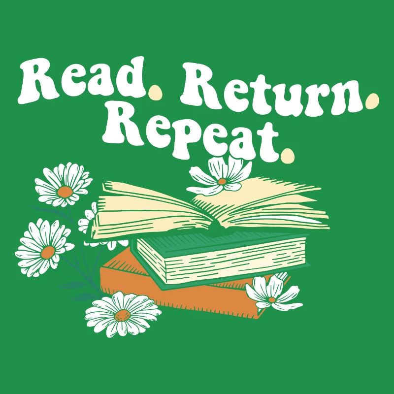 Librarian Read Return Repeat Library Worker Book